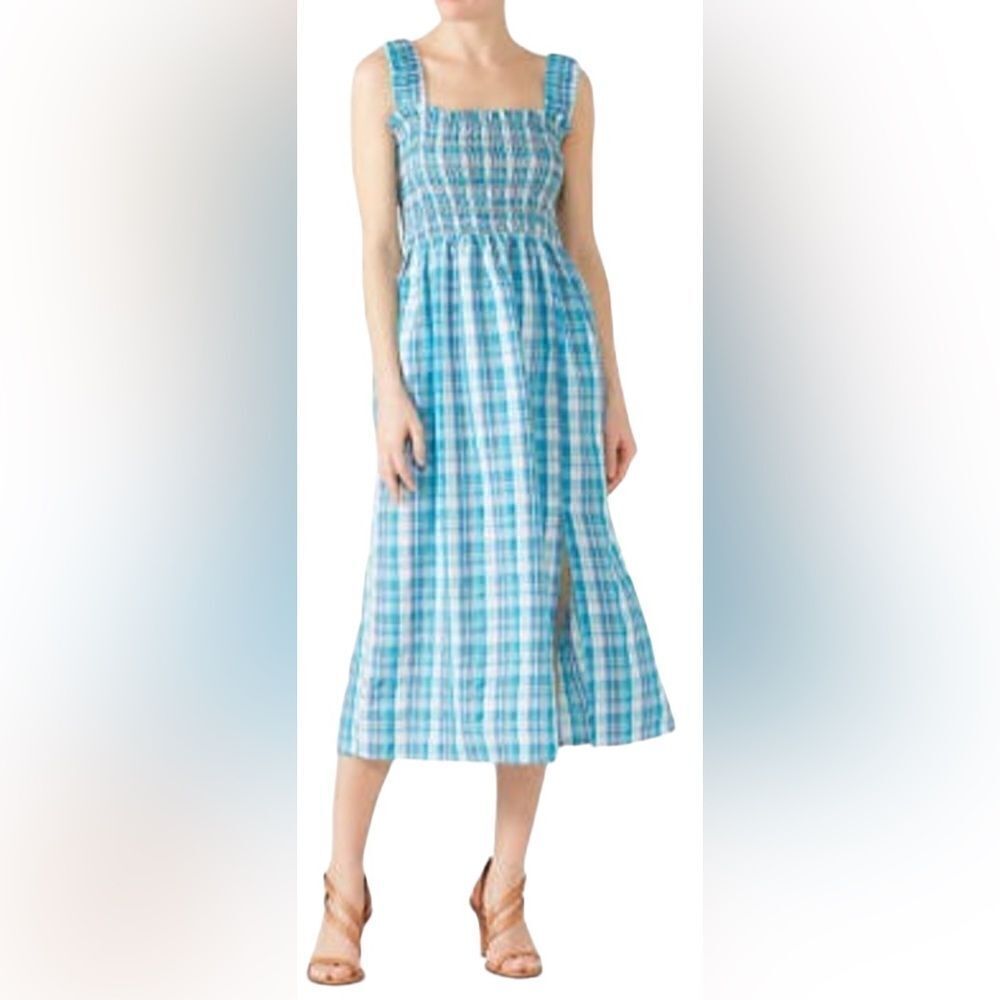 Nicholas Plaid Smocked Apron Dress Size 4